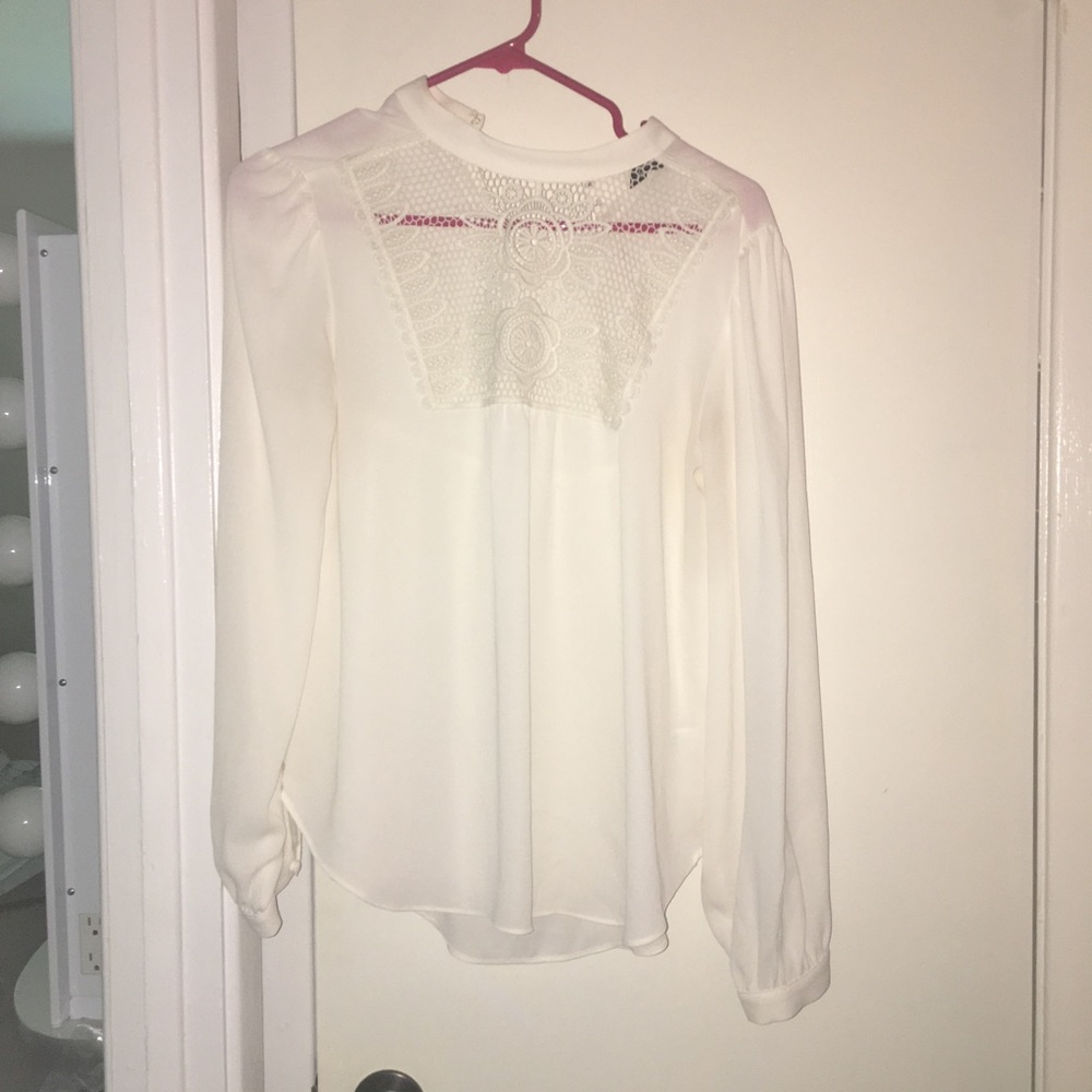White express bib lace top.
